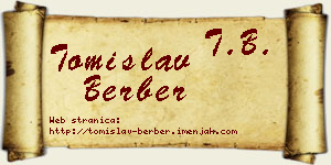 Tomislav Berber vizit kartica